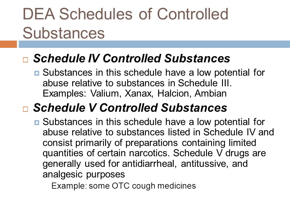valium schedule controlled substance